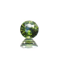 グリーンジルコン(宝石名ジルコン)スリランカ/カンボジア産 1.13ct 識別済[220114899]5.9x5.8mm前後