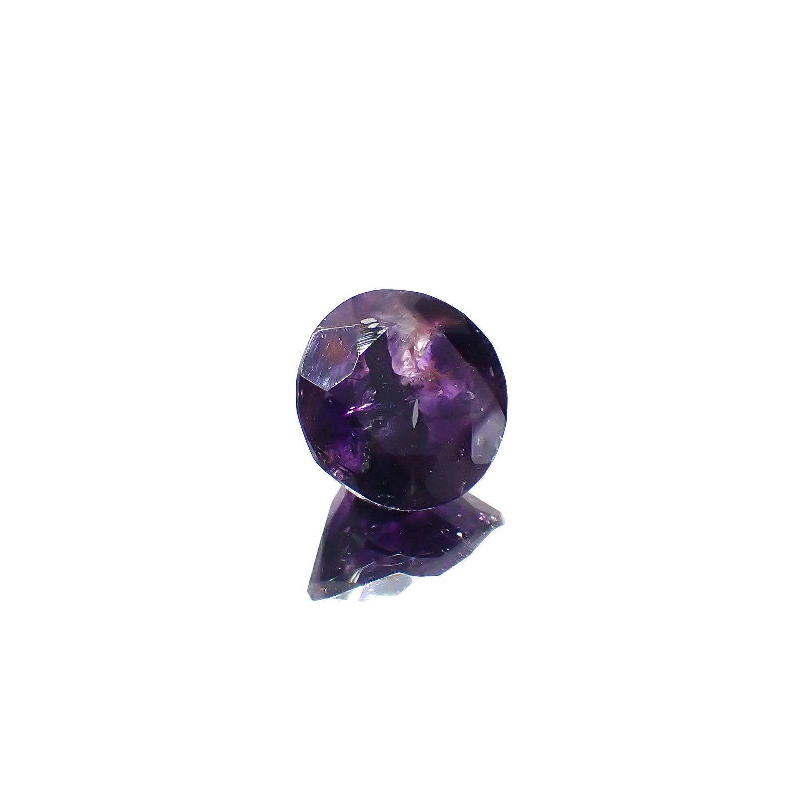 アメジストエレスチャル ナイジェリア産 3.42ct[240928871]9.8x9.7mm前後