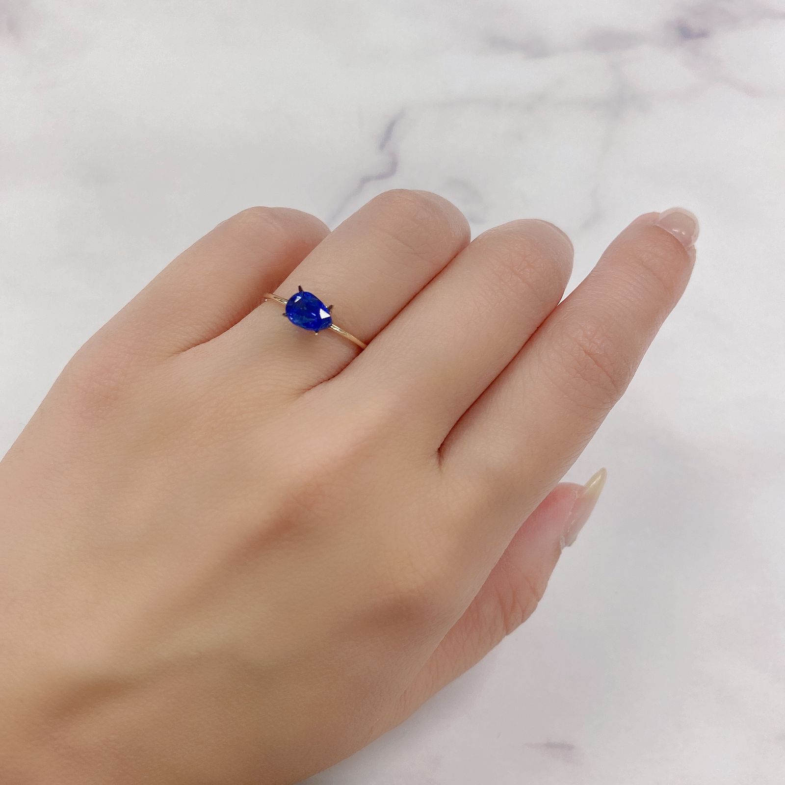 カイヤナイト(宝石名カイヤナイト)ネパール産 1.08ct 識別済[231023931]7.1x5mm前後