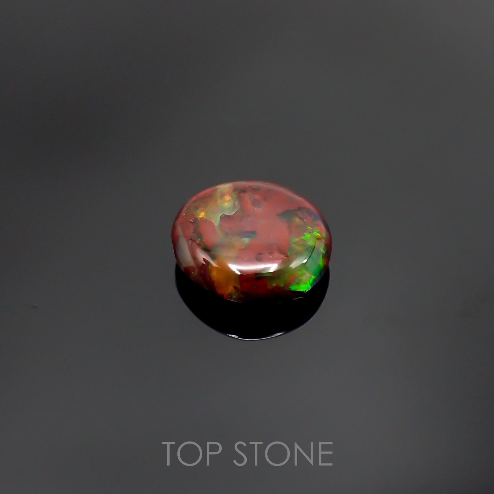 カンテラオパール(宝石名マトリクス・オパール) オーストラリア産 2.75ct 識別済[210611315]10.8×10.2mm前後