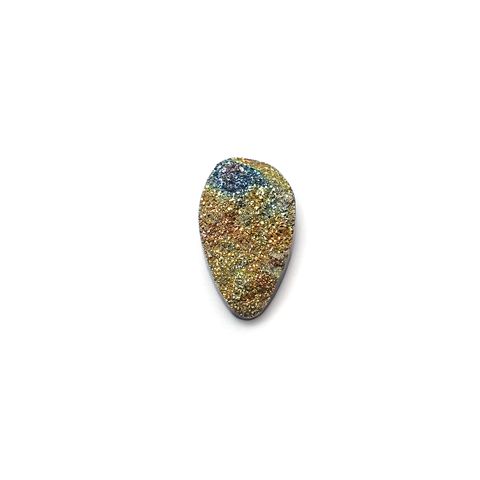 ◇フリーフォーム◇レインボーパイライト 原石 ロシア産 12.88ct[240326427]23.9x13.4mm前後