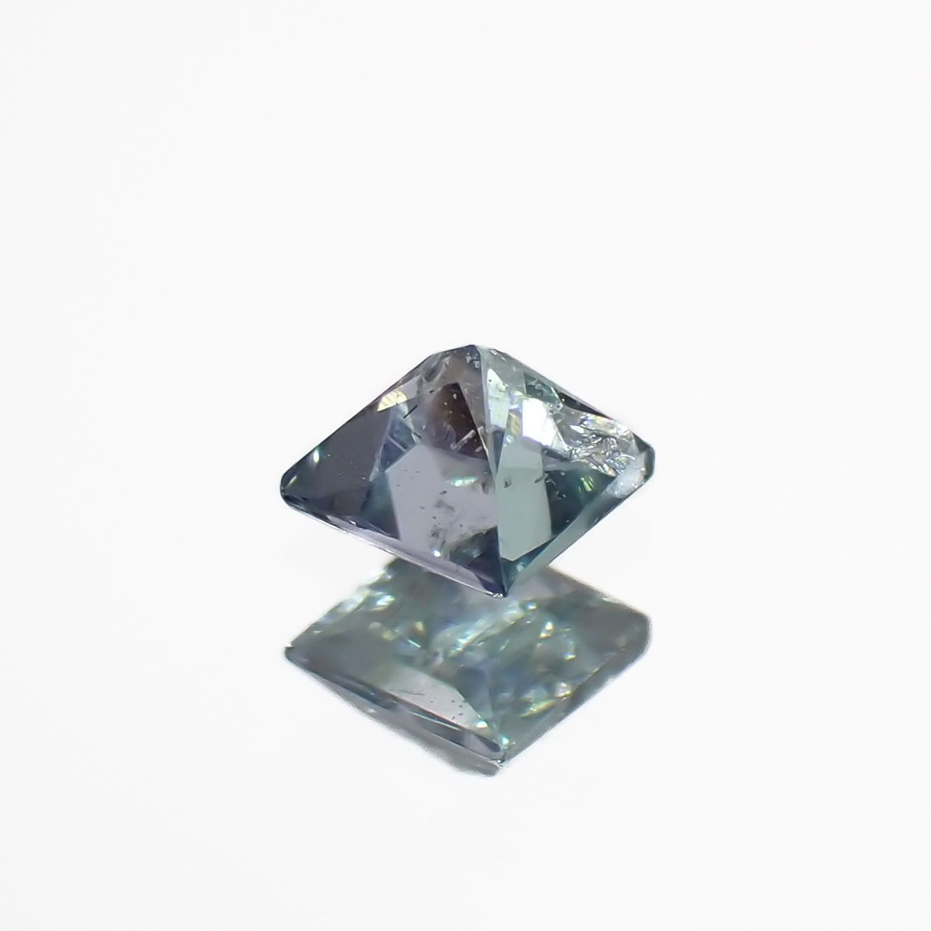 ◇プリンセスカット◇ブルーグリーンコーネルピン(宝石名コーネルピン)タンザニア産 0.068ct 識別済[221219240]2x1.9mm前後