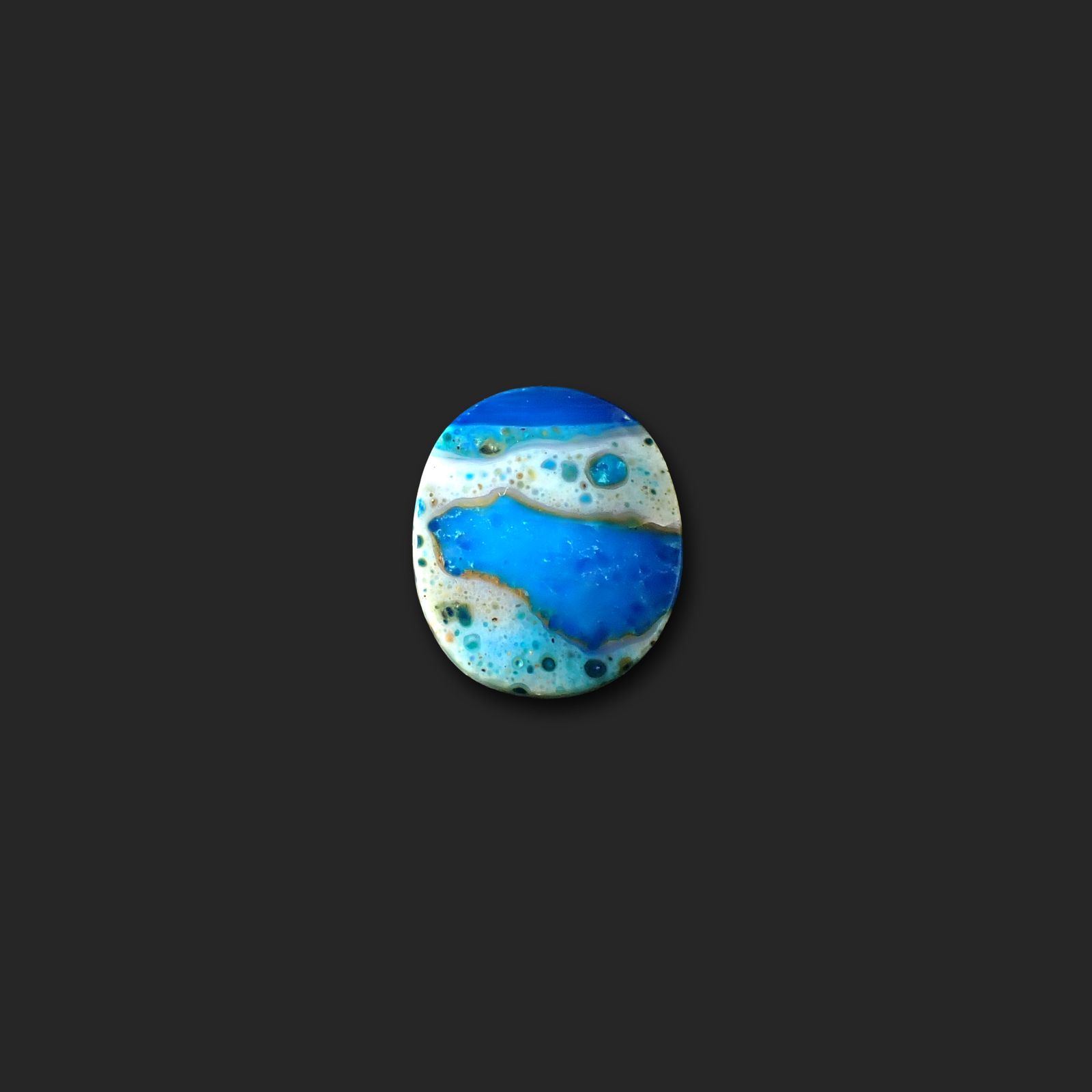 ブルーオパール ペルー産 10.97ct [250730726]16.9x14.5mm前後