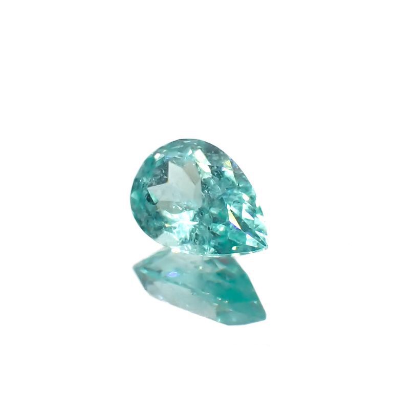 パライバトルマリン(宝石名トルマリン/別名パライバ・トルマリン)ブラジル産 0.392ct ソ付(宝貴協)[221018831]6.1x4.1mm前後