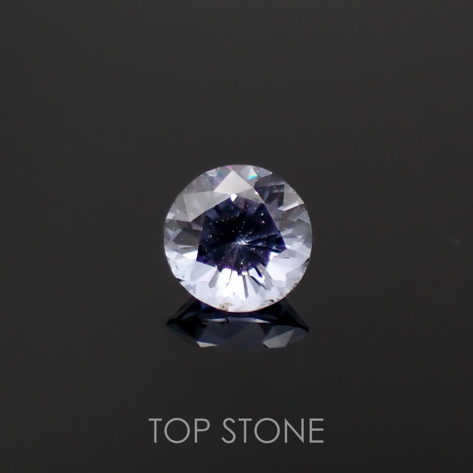 グレイッシュブルースピネル(宝石名スピネル)ビルマ/マダガスカル産 0.26ct 識別済[221219505]3.9x3.8mm前後