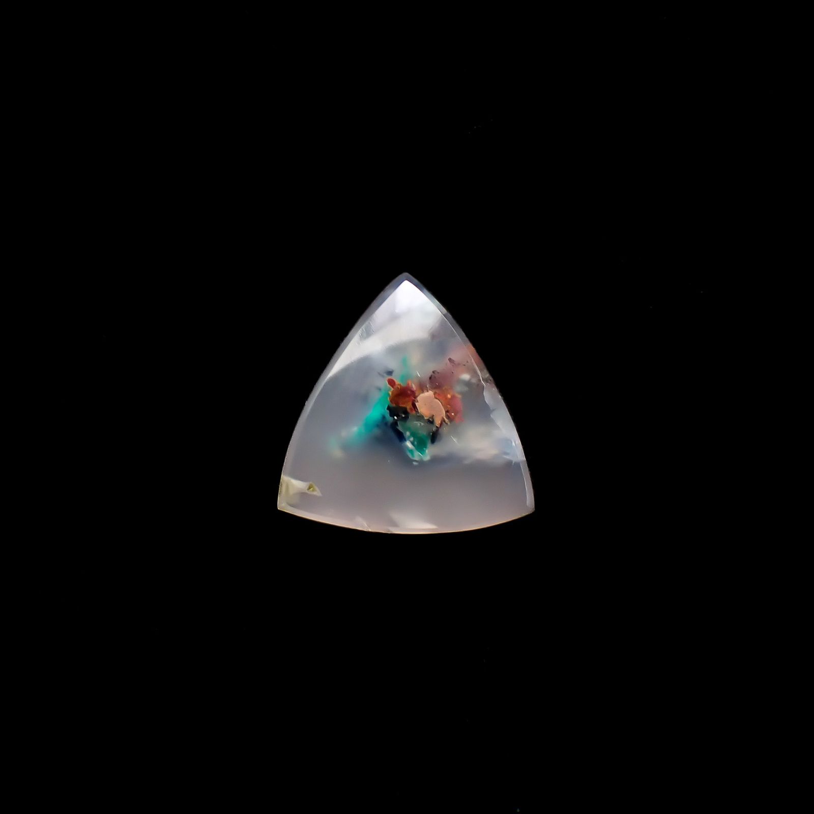 コッパークリソコラインカルセドニー インドネシア産 5.10ct / 13.1x12.8mm前後 [260932797]