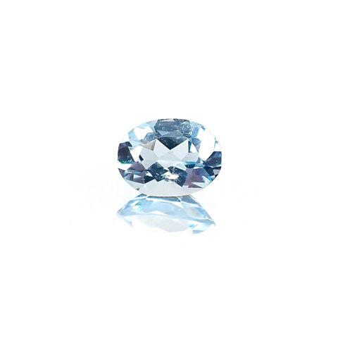 アクアマリン サンタマリアカラー(宝石名アクアマリン)モザンビーク産 識別済 0.24ct / 4.9x3.7mm前後 [260622261]
