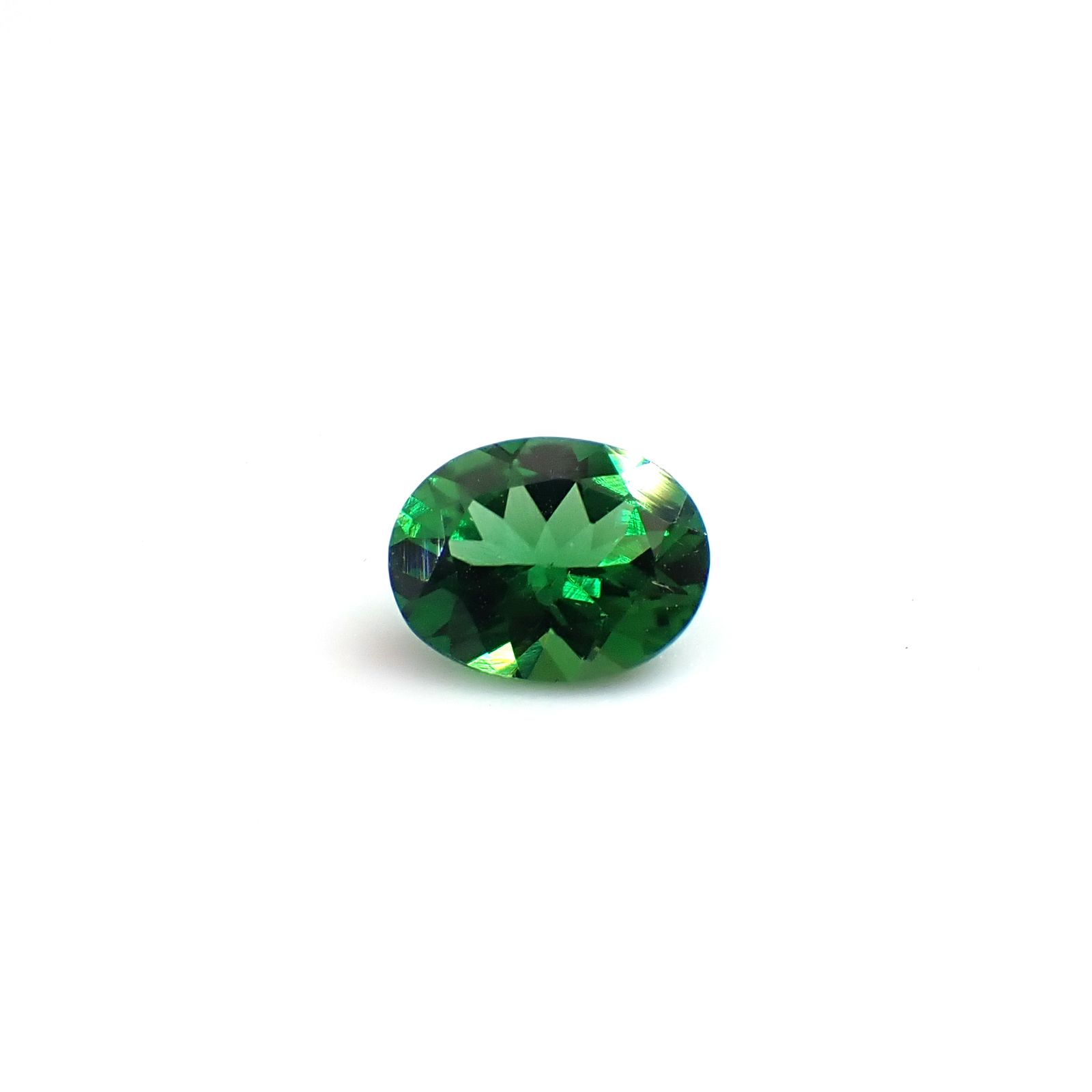 クロムトルマリン(宝石名クロム・トルマリン)タンザニア産 ソ付(彩珠) 1.433ct / 8.5x6.5mm前後 [260932607]