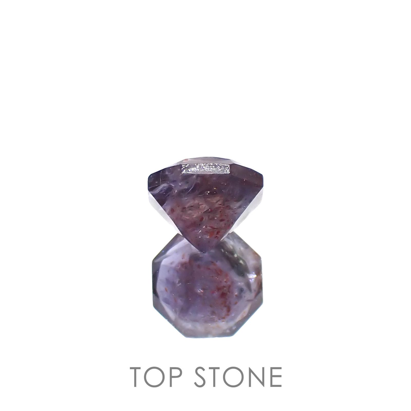 ◇オクタゴンカット◇ブラッドショットアイオライト インド産 0.92ct[230320942]6.1x6mm前後