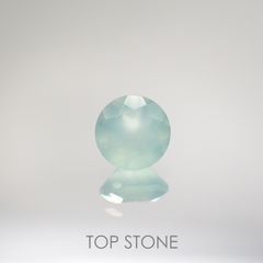 アクアプレーズ(宝石名ブルー グリーン・カルセドニー) 南アフリカ産 0.85ct 識別済[210812348]6.2×6.2mm前後