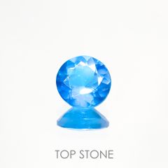 ネオンブルーアパタイト(宝石名アパタイト) マダガスカル産 1.18ct 識別済[210913051]6.9×6.9mm前後