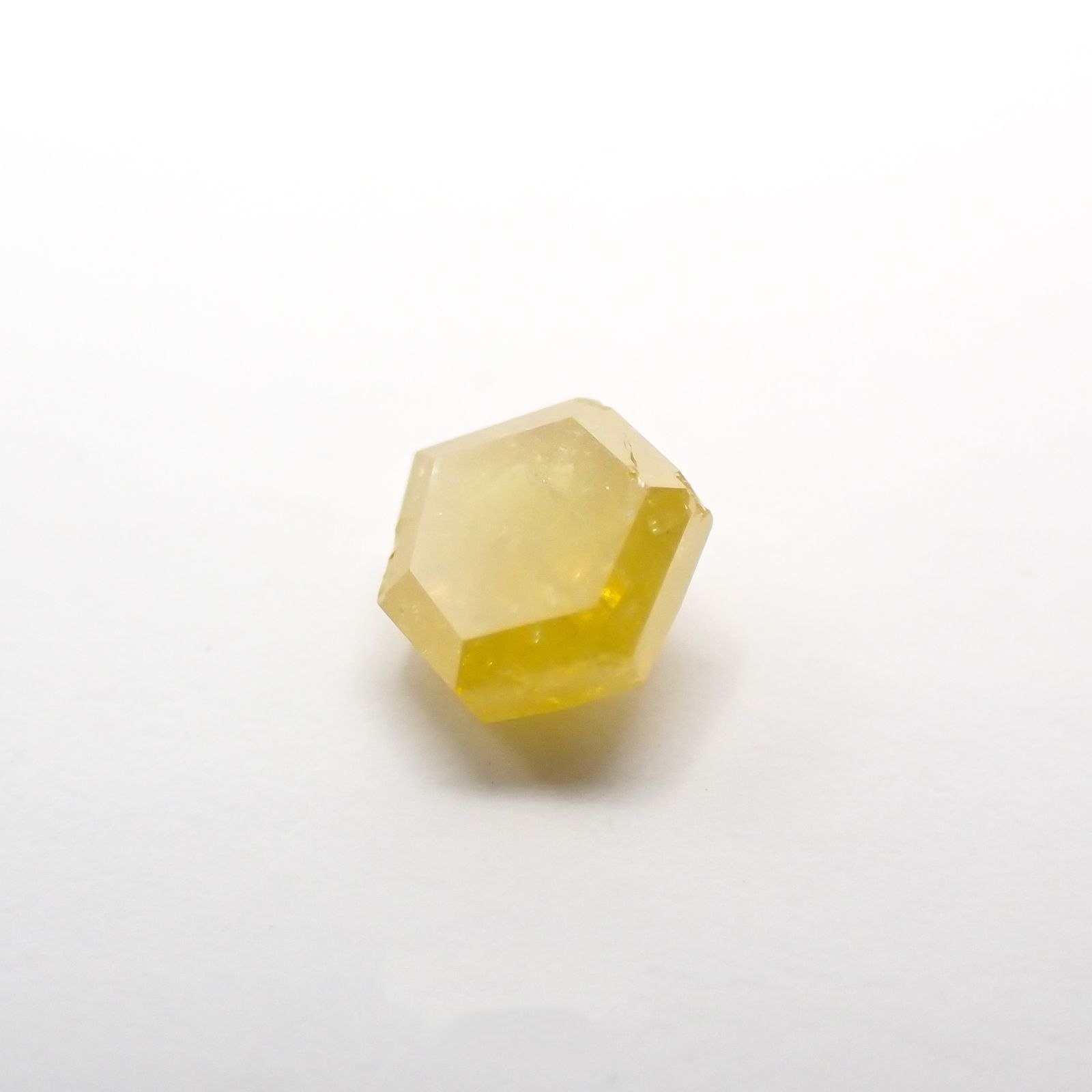 ◇ヘキサゴンアンティークカット◇イエローダイヤモンド ルース 0.2ct[210611068]3.1×3mm前後