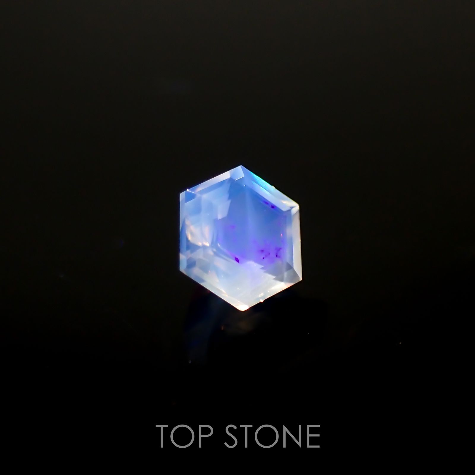 ◇ヘキサゴンカット◇エチオピアオパール(宝石名オパール)エチオピア産 0.22ct 識別済[220115475]4.2x4.2mm前後