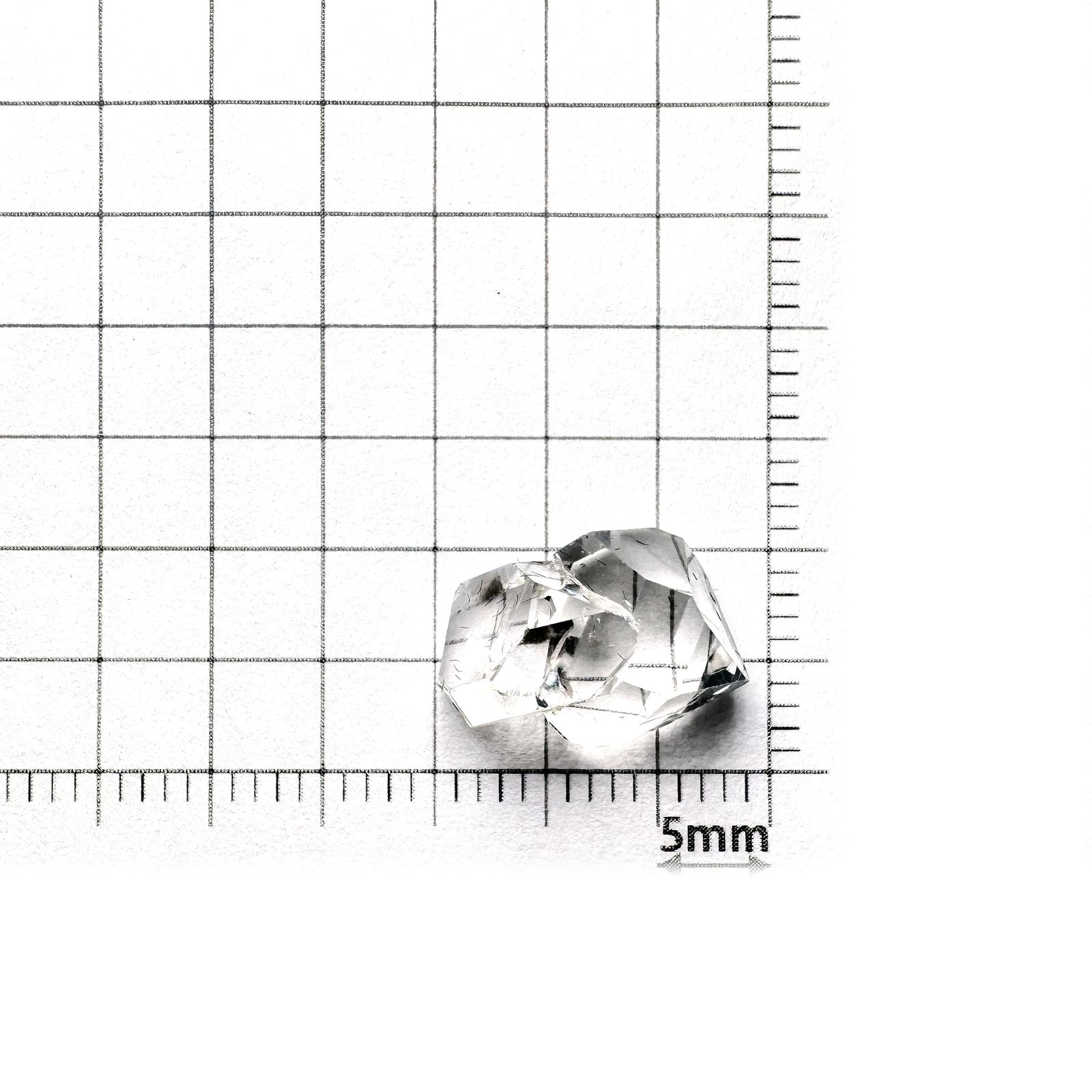 ハーキマーダイヤモンド 原石 アメリカ・ニューヨーク州産 5.54ct[231224855]13.3x10.1mm前後