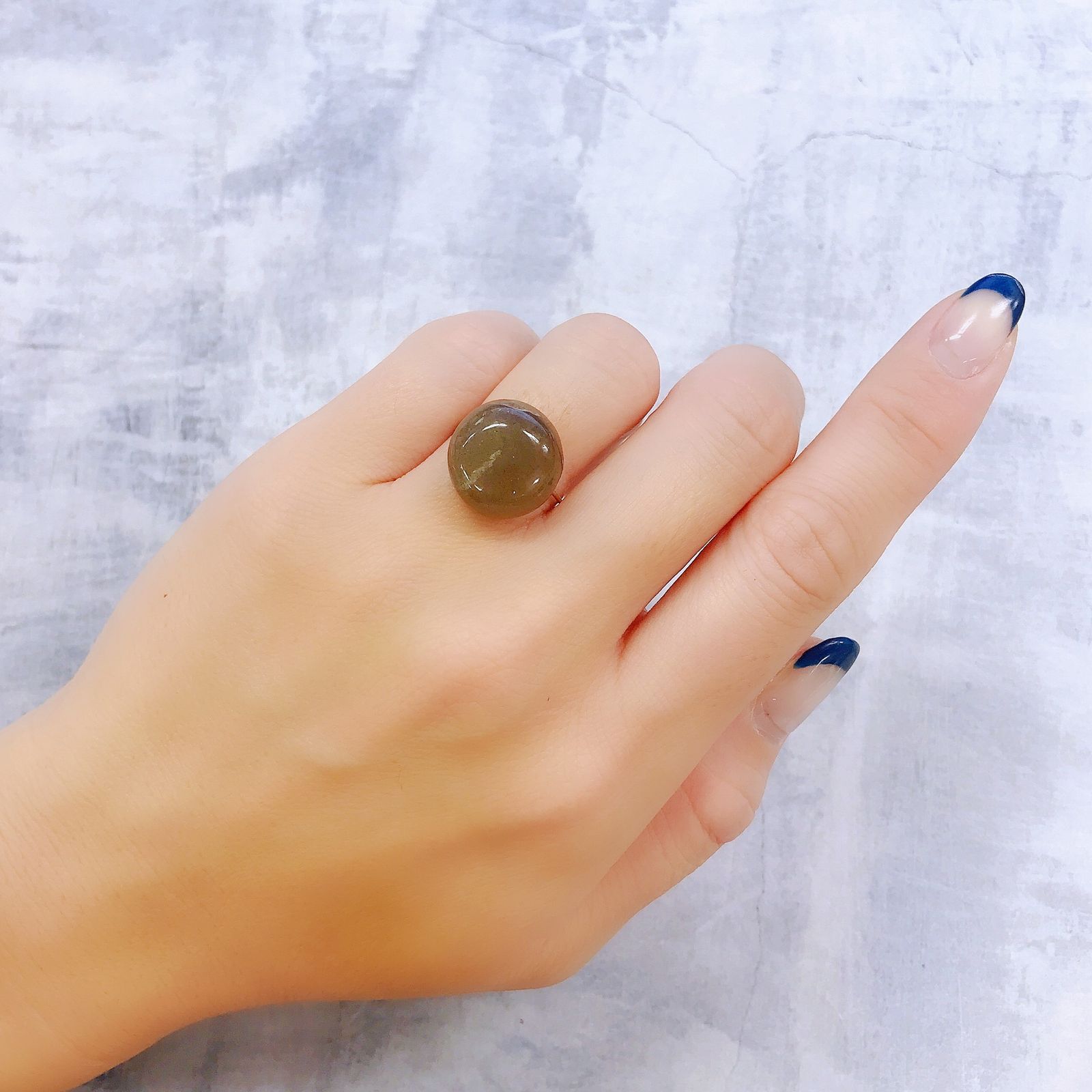 ピンクラブラドライト インド産 11.97ct[221119025]14.7x15mm前後