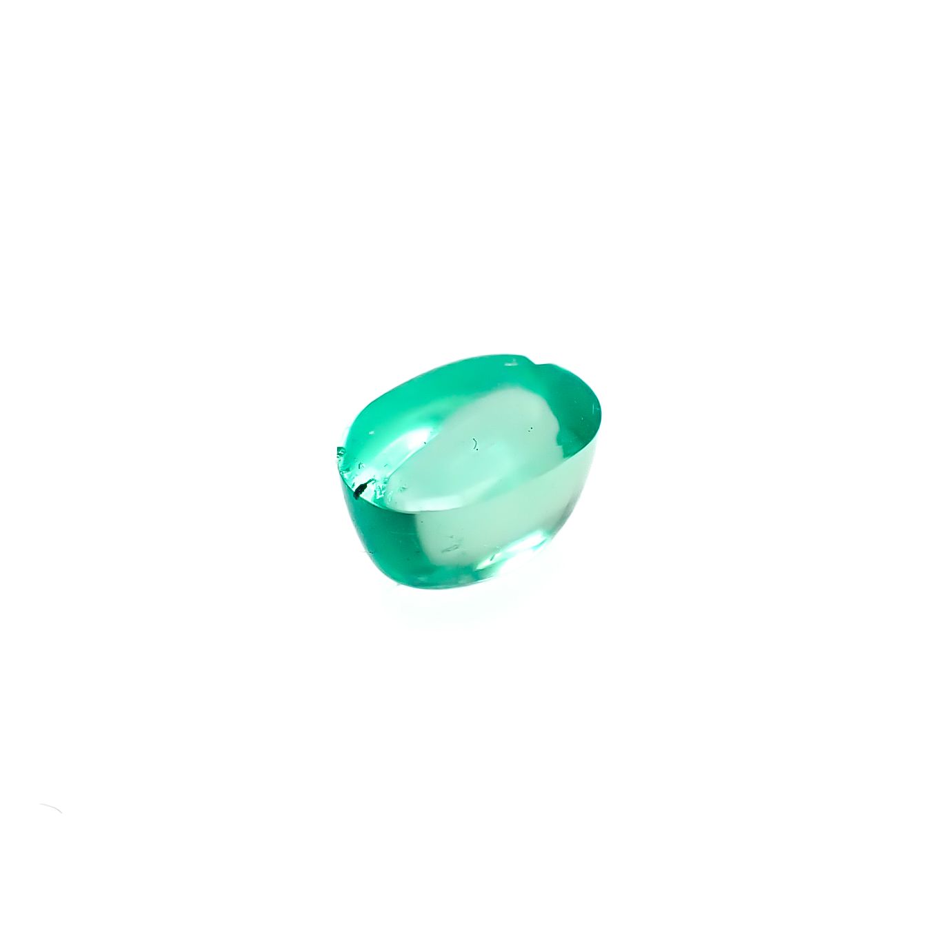 エメラルドキャッツアイ コロンビア産 0.47ct [241229549]5.3x3.6mm前後