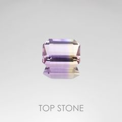 アメトリン(宝石名バイカラー・クォーツ/別名アメトリン) ボリビア産 2.12ct 識別済[20106907]9×7mm前後