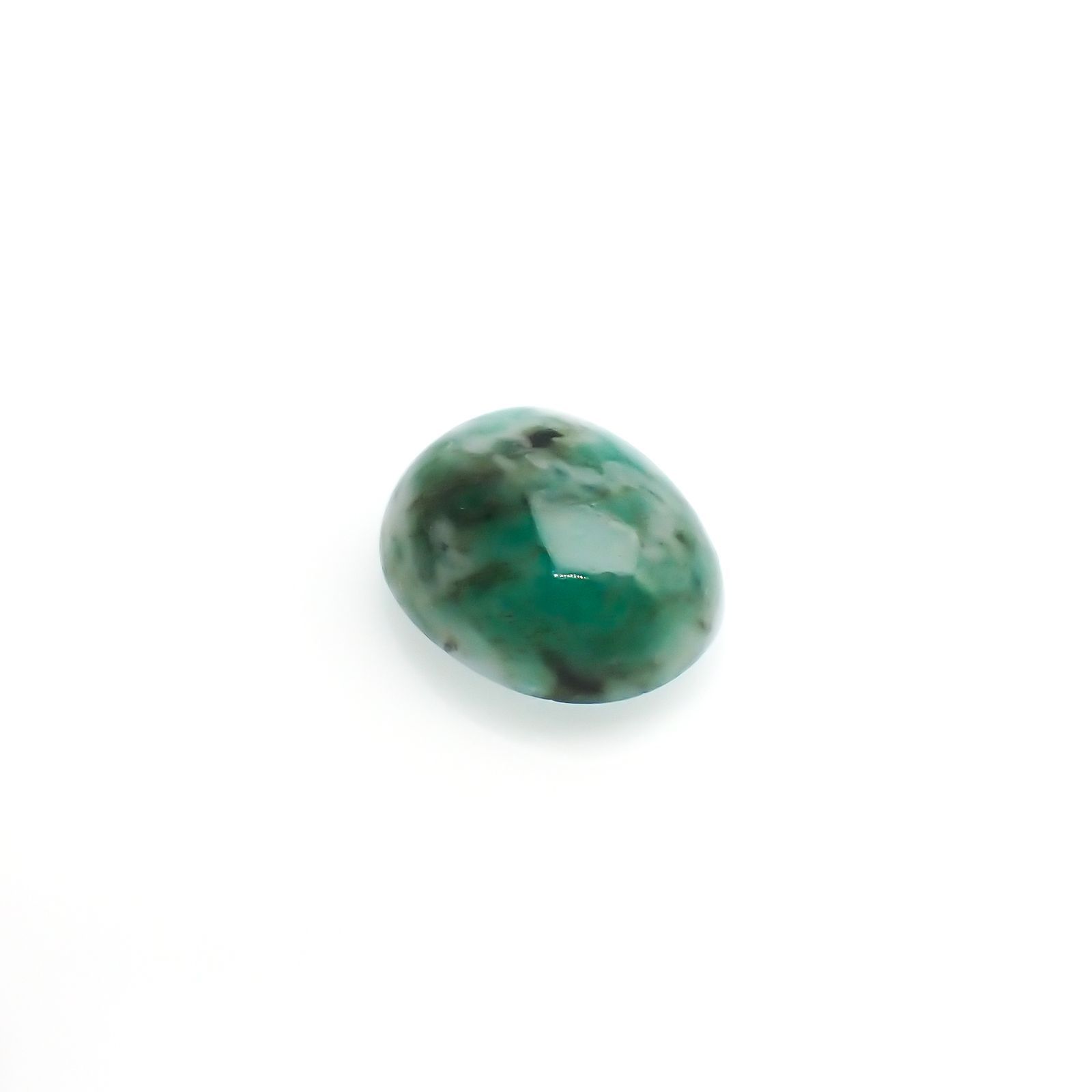 マトリックスエメラルド(エメラルドインクォーツ/フェルドスパー) ブラジル産 4.58ct[210812267]12.1×9.7mm前後