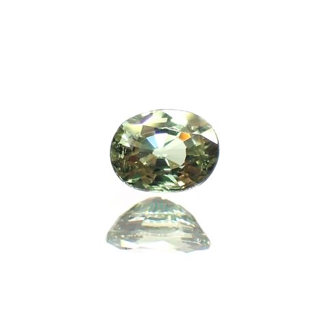 グリーンクリソベリル(宝石名クリソベリル)スリランカ/マダガスカル産 識別済 0.33ct / 4.5x3.4mm前後 [220114476]