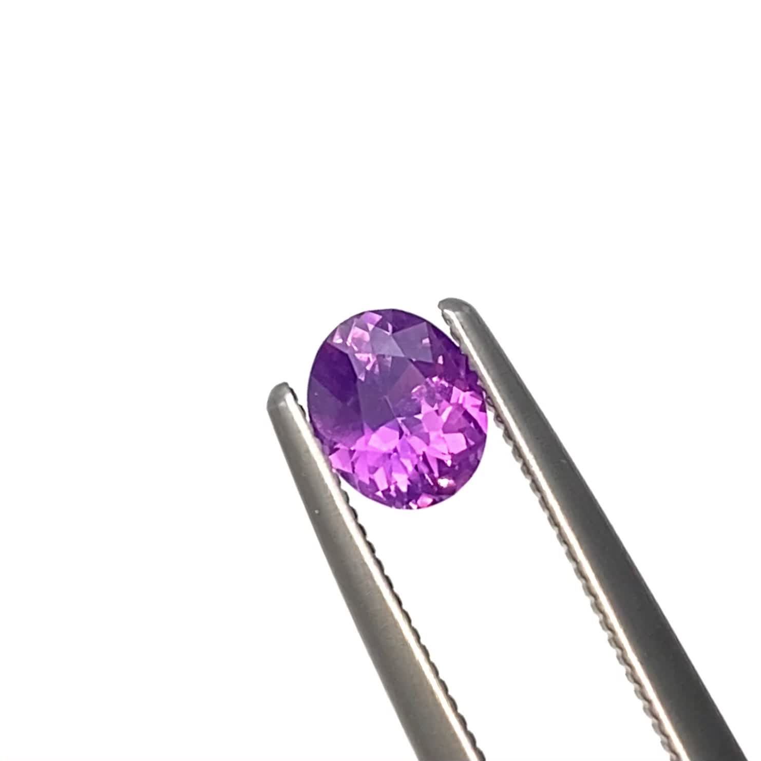 シルキーサファイア 非加熱 ベトナム産 0.46ct[230722797]5.4x4.4mm