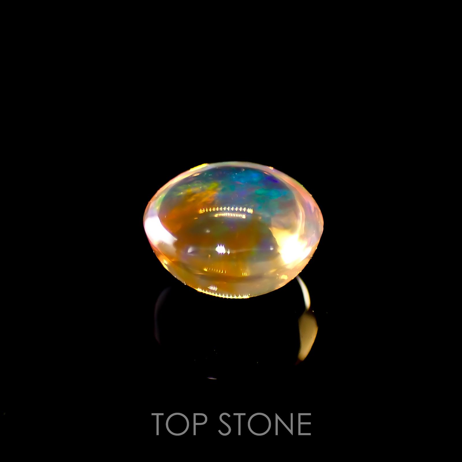 ファイヤーオパール メキシコ産 0.39ct[220917619]5.3x4.9mm前後