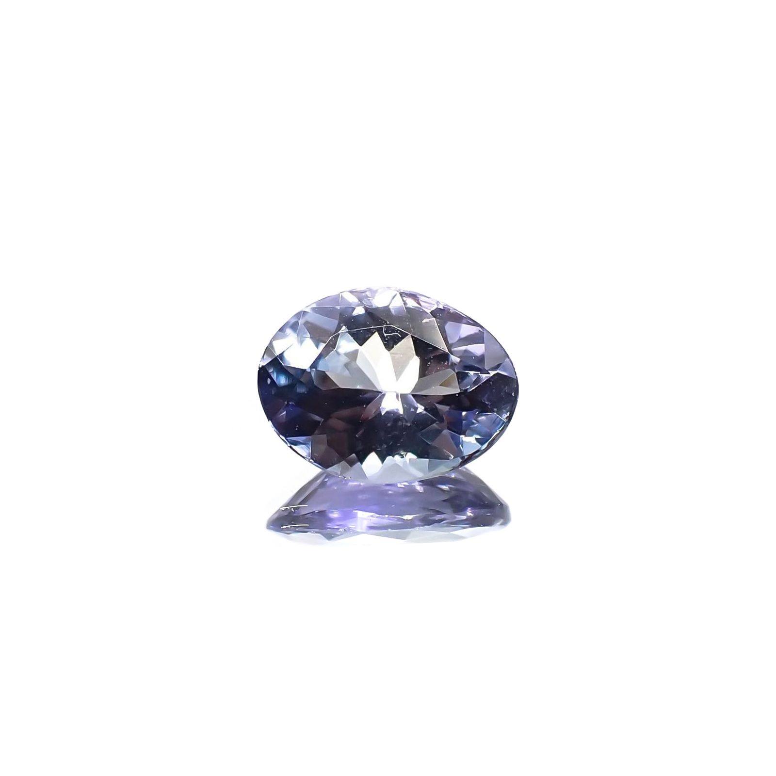 バイカラータンザナイト(宝石名タンザナイト) タンザニア産 ソ付(彩珠) 1.665ct / 8.9x6.8mm前後 [210711829]