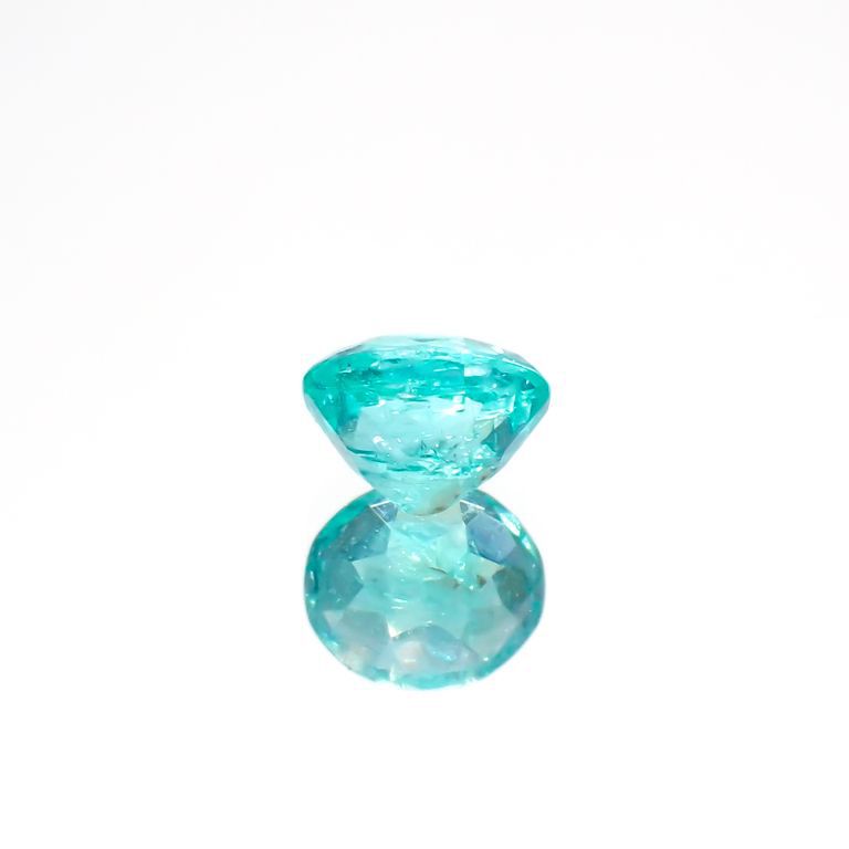パライバトルマリン(宝石名トルマリン/別名パライバ・トルマリン)ブラジル・キントス鉱山産 0.33ct 識別済[230119872]4.5x3.8mm前後