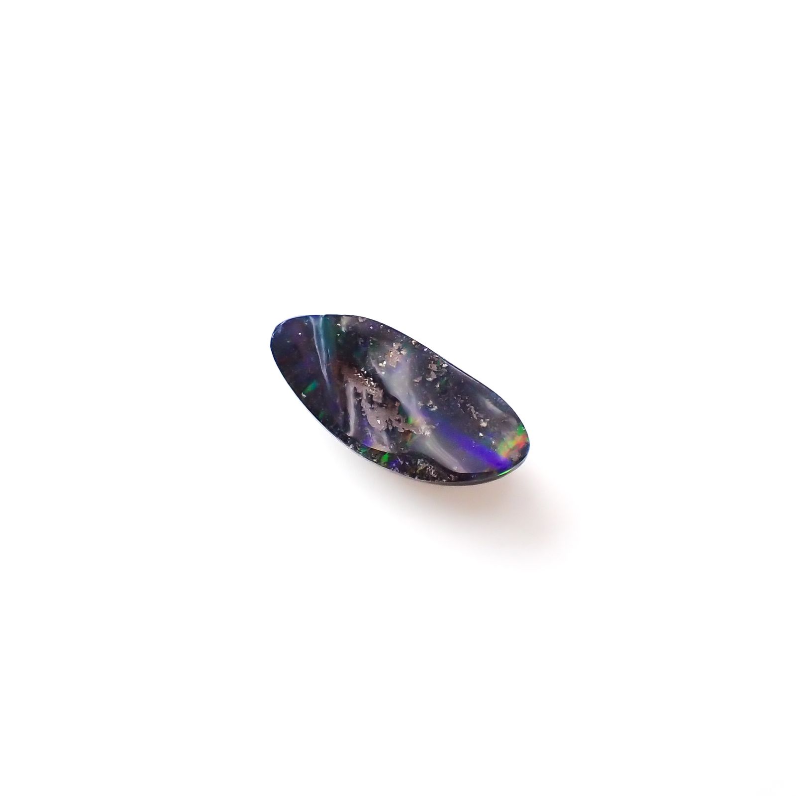 ボルダーオパール 原石磨き オーストラリア産 2.79ct[240226205]14.7x6.9mm前後
