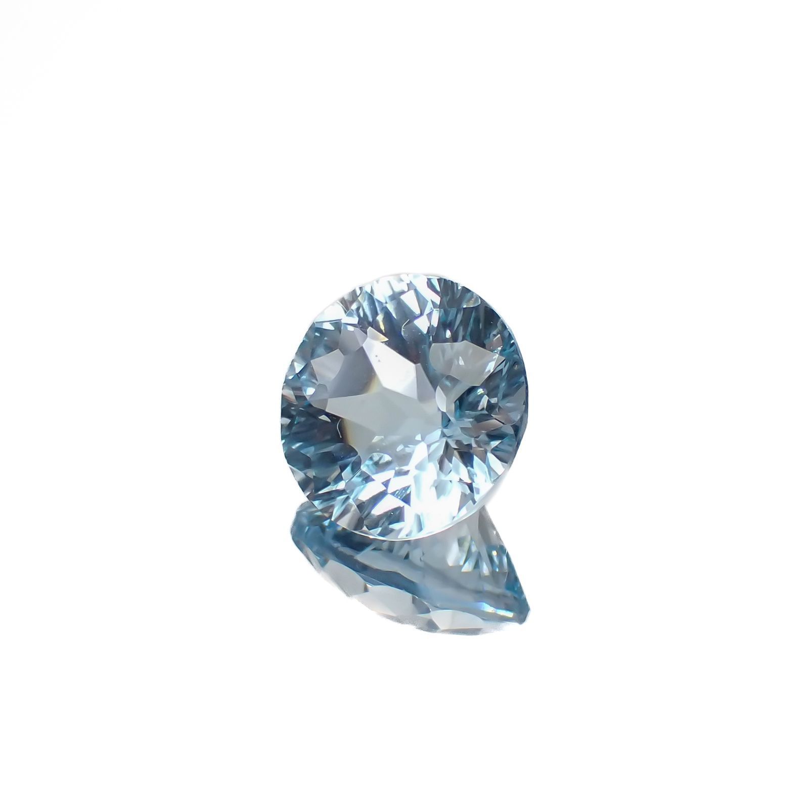◇カスタムカット◇ブルートパーズ ブラジル産 4.37ct[221219320]9.9x9.9mm前後