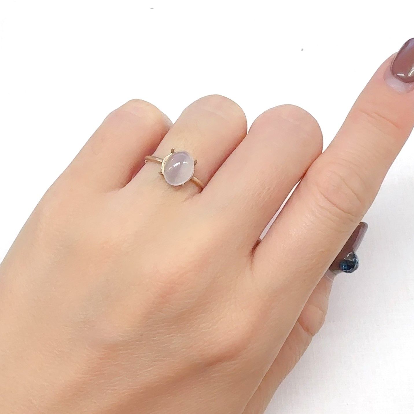 ムーンストーンキャッツアイ インド産 2.09ct[240527753]8.8x6.9mm前後