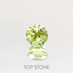 ◇オクタゴンカット◇ペリドット(宝石名ペリドット) パキスタン産 0.45ct 識別済[210913106]4×3.9mm前後
