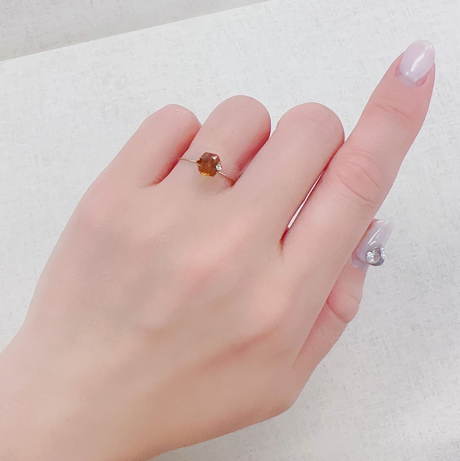 ◇ヘキサゴンカット◇ヘソナイトガーネット(宝石名ガーネット)スリランカ産 1.12ct 識別済[230421607]6x6mm前後