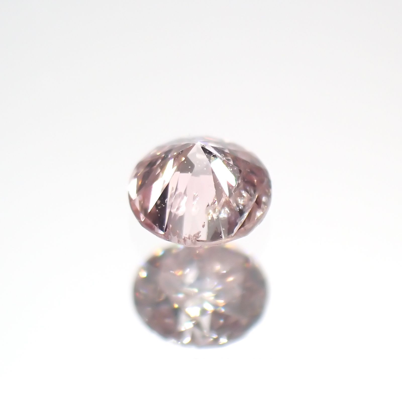 ピンクダイヤモンド(宝石名ダイヤモンド) I-1 / FANCY ORANGY PINK 0.075ct ソ付(CGL)[210611086]2.5×2.6mm前後