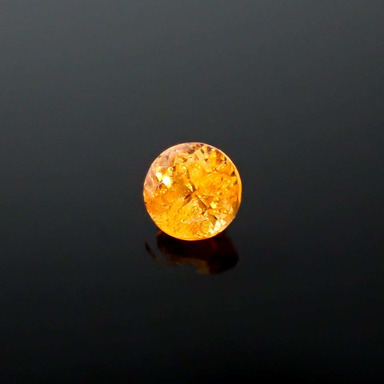 マンダリンガーネット マダガスカル産 0.17ct[240628214]2.9x2.9mm前後