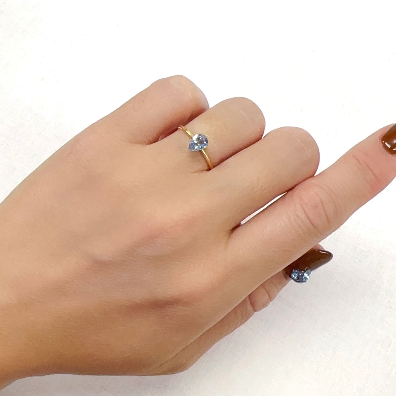 バイカラータンザナイト 非加熱(宝石名バイカラー・タンザナイト)タンザニア産 0.59ct 識別済[231023960]6.7x4.6mm前後