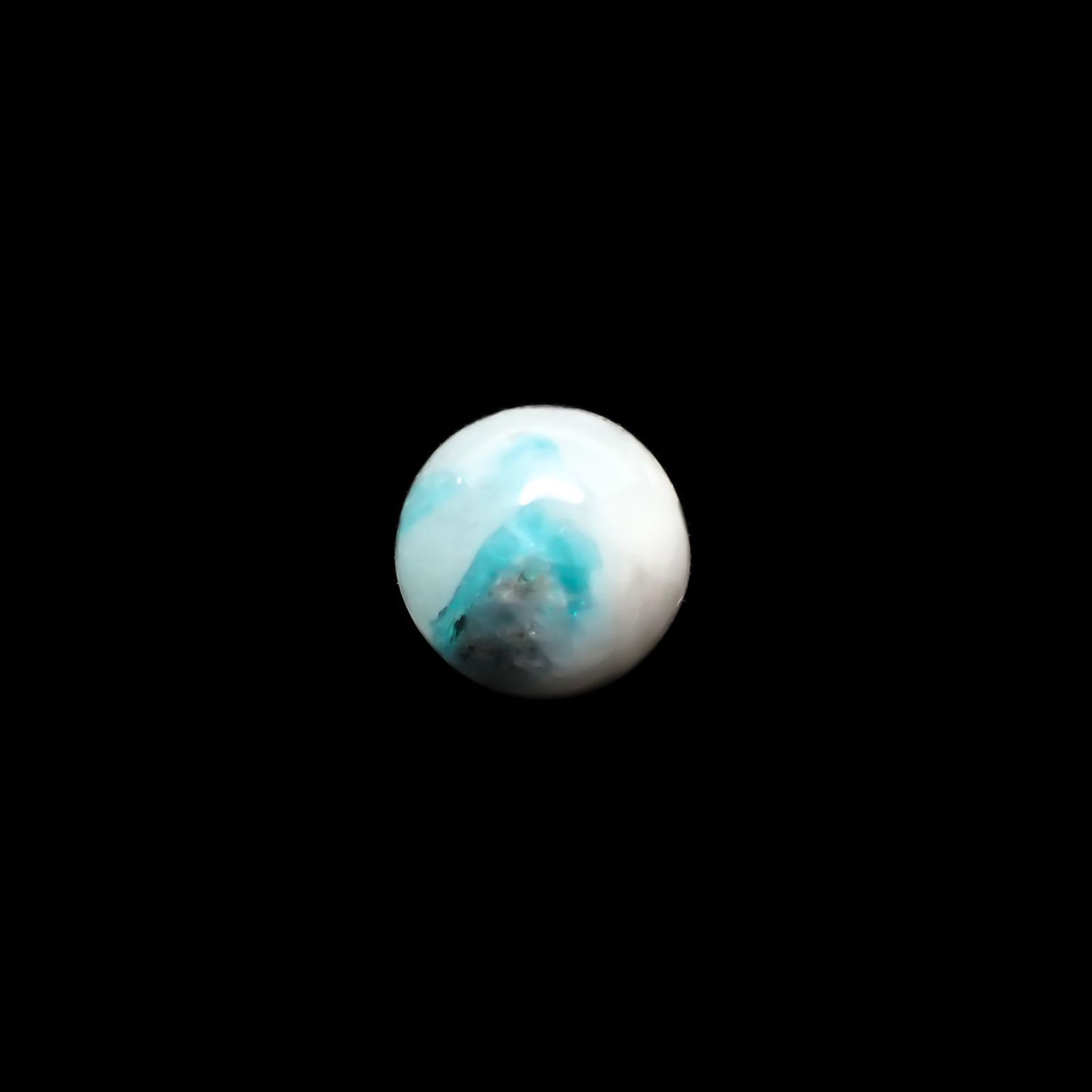 パライバトルマリンインクォーツ(宝石名トルマリンインクォーツ/別名パライバ・トルマリンインクォーツ) ブラジル産 5.241ct ソ付(宝貴協)[210711743]11.0×10.9mm前後