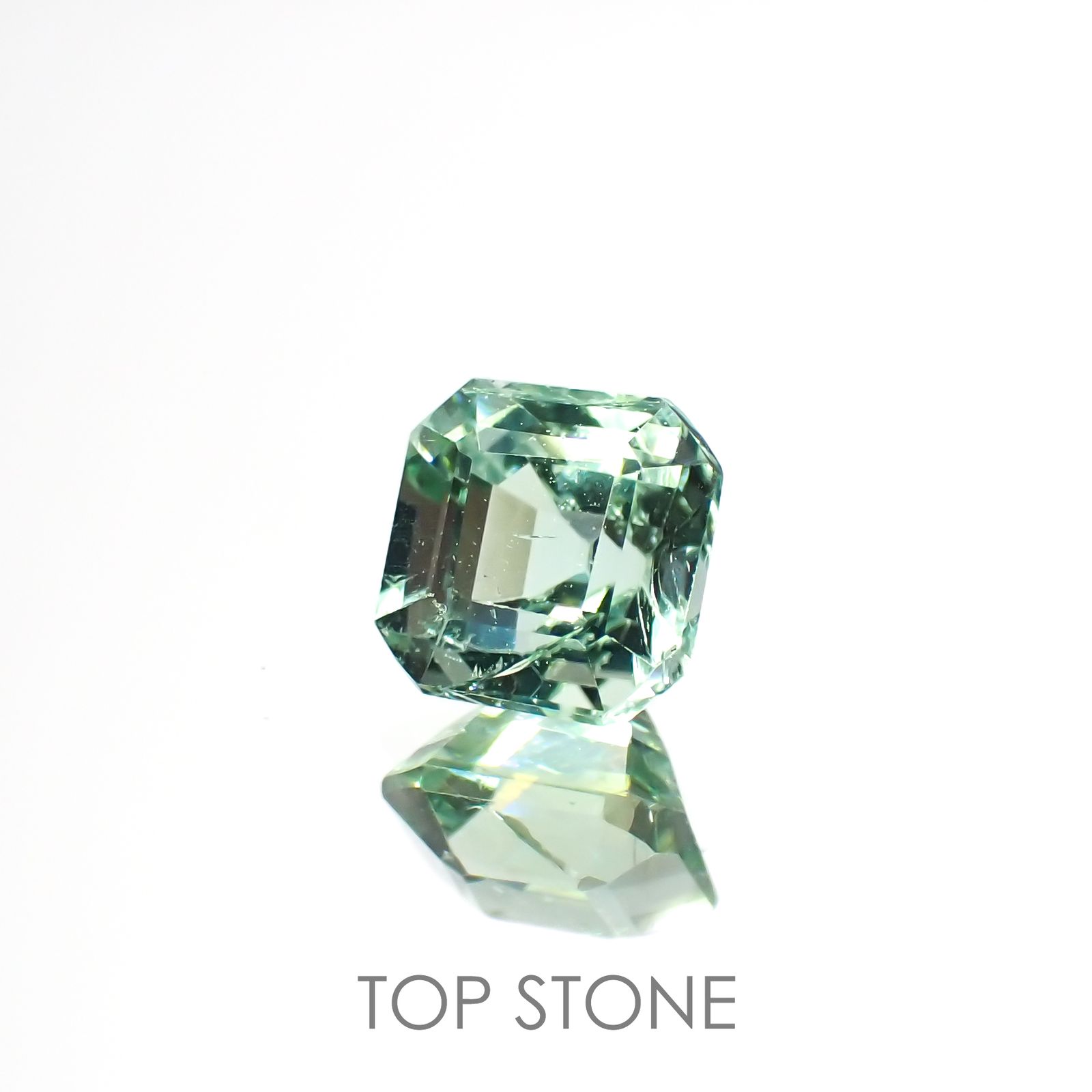 ブルーグリーントルマリン(宝石名トルマリン)アフガニスタン産 0.78ct 識別済[221018342]5.2x5.2mm前後