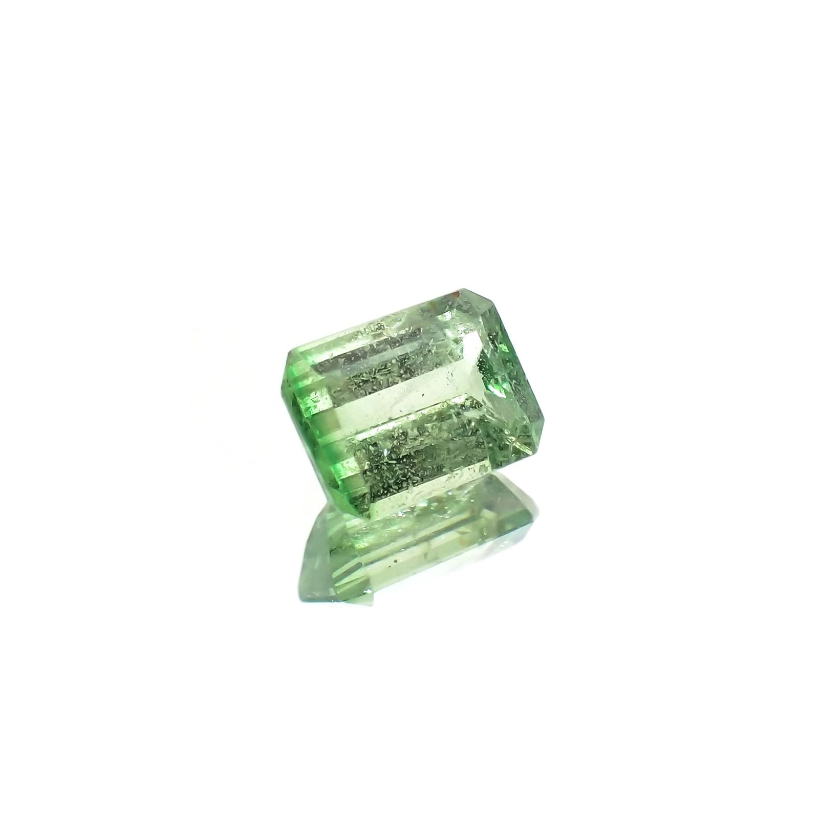 バイカラーツァボライト(宝石名グリーン グロッシュラー・ガーネット) タンザニア産 識別済 1.12ct / 6.6x5mm前後 [210711914]