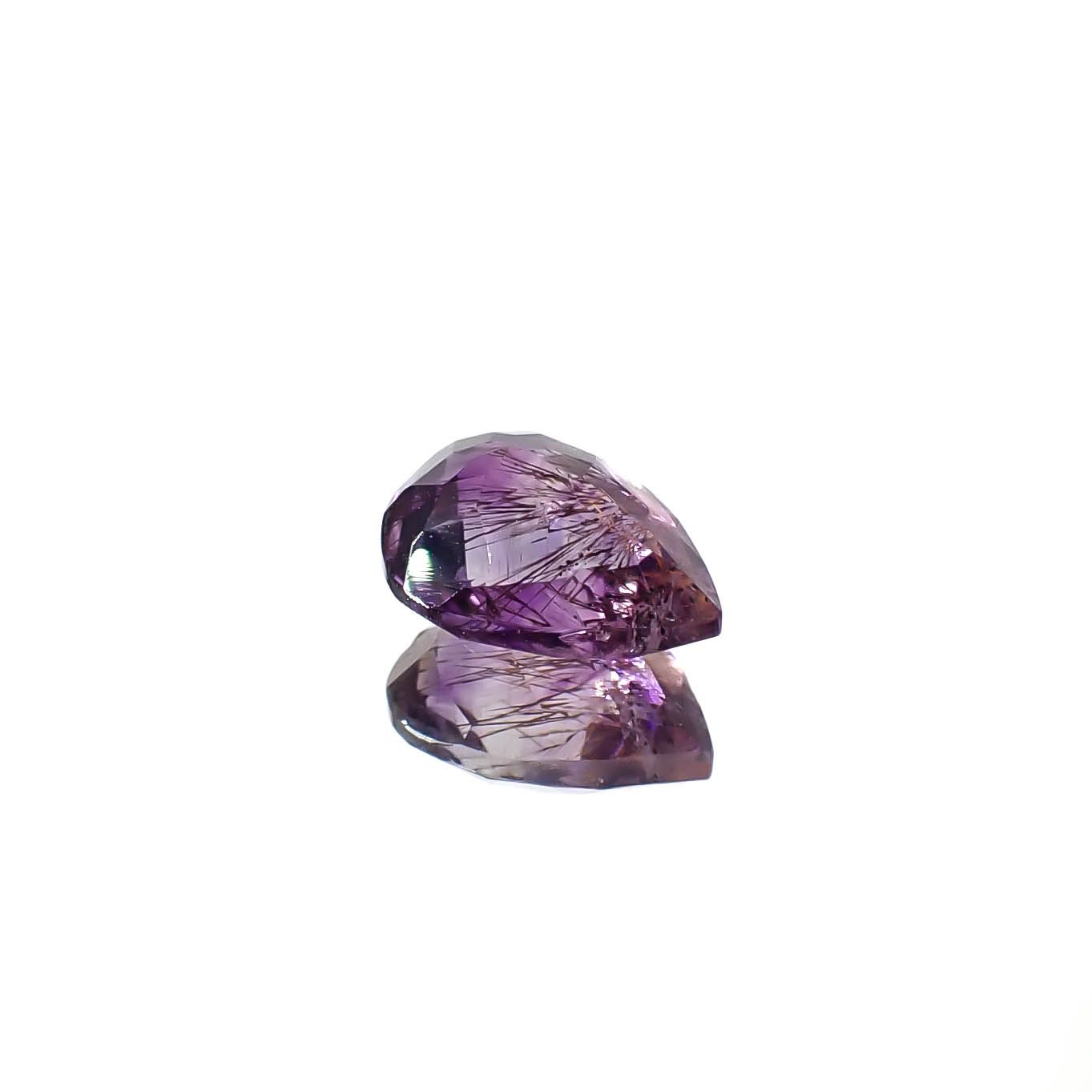 ◇チェッカーカット◇アメジストエレスチャル ブラジル産 2.39ct [250730853]10.4x8.1mm前後