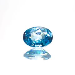 ブルージルコン(宝石名ジルコン) カンボジア産 1.19ct 識別済[20063103]6.5×5mm前後