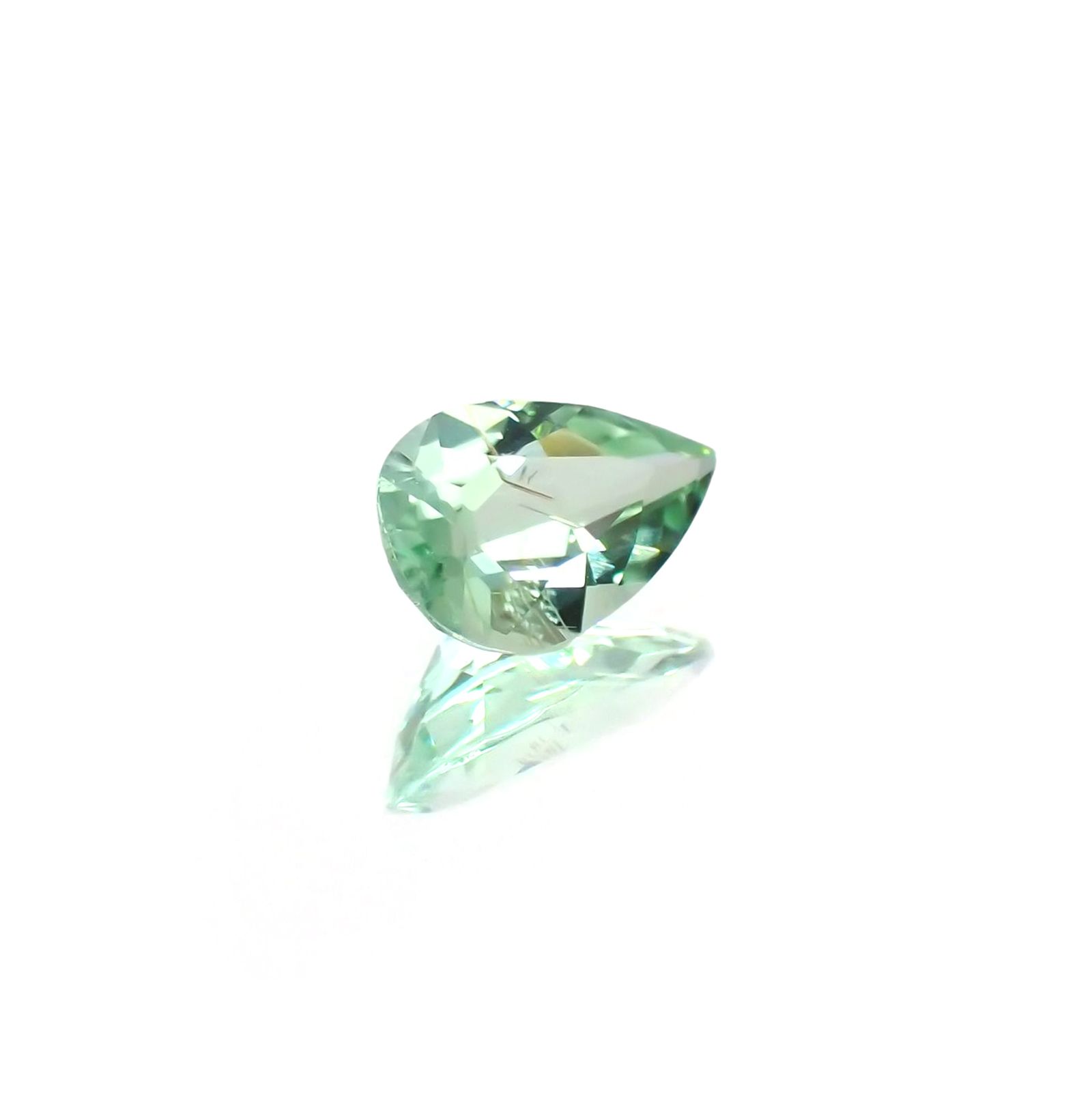 ミントカラー パライバトルマリン(宝石名トルマリン/別名パライバ・トルマリン) モザンビーク産 識別済 0.31ct / 6.1×3.9mm前後 [210510646]
