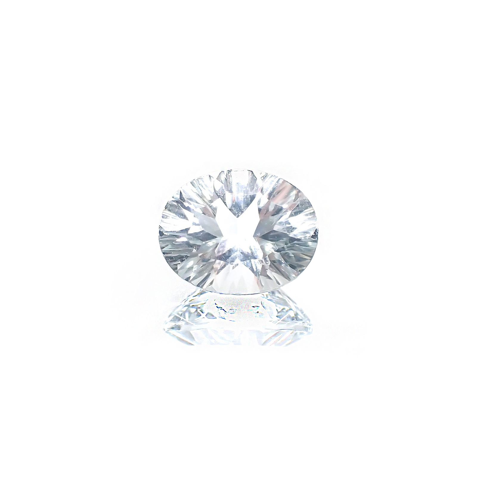 ◇コンケーブカット◇アクアマリン(宝石名アクアマリン) アフリカ産 識別済 2.43ct / 10.1x8.1mm前後 [211013554]