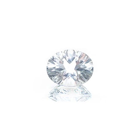 ◇コンケーブカット◇アクアマリン(宝石名アクアマリン) アフリカ産 識別済 2.43ct / 10.1x8.1mm前後 [211013554]