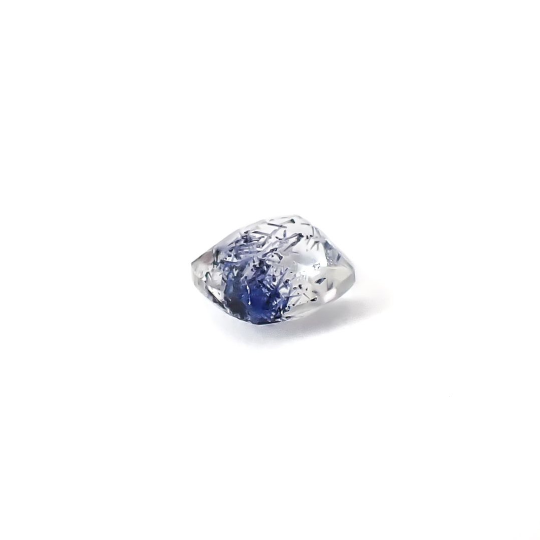 デュモルチェライトインクォーツ ブラジル産 0.45ct / 4.6x4.4mm前後 [260331857]