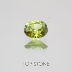 デマントイドガーネット(宝石名デマントイド・ガーネット) ナミビア産 0.18ct 識別済[21059886]3.9×3.1mm前後