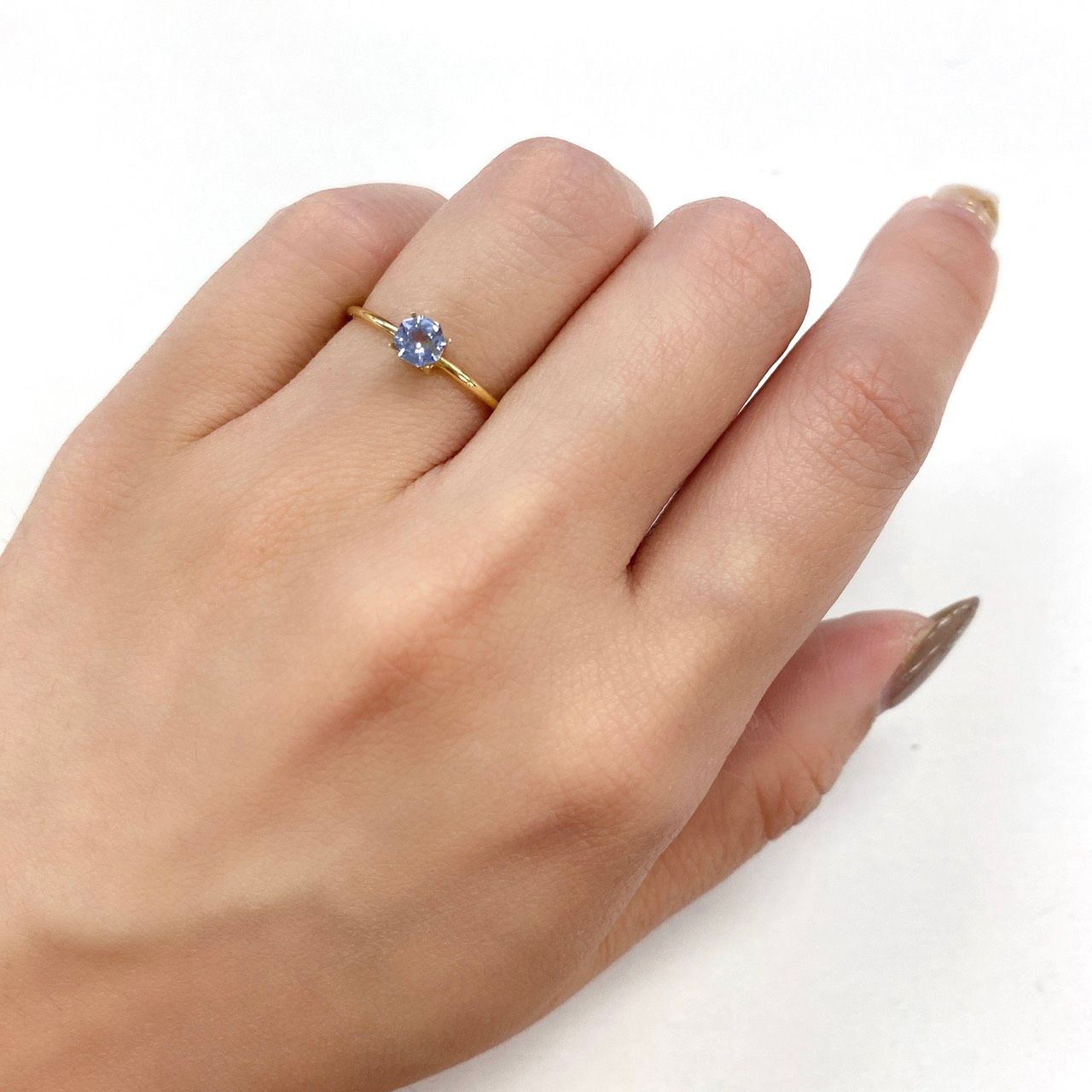 ◇オクタゴンカット◇サファイアSA(宝石名サファイア) マダガスカル産 0.38ct 識別済[210611058]4.1×4mm前後