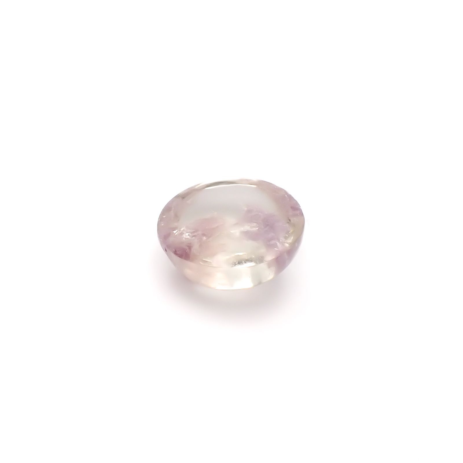 レピドライトインクォーツ ブラジル・ミナスジェライス州産 7.64ct / 13x12.8mm前後 [260331882]