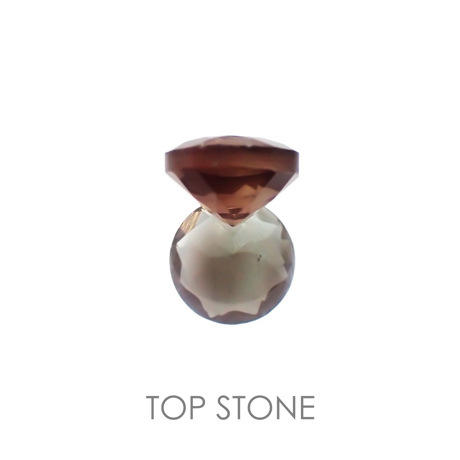 バイカラーオレゴンサンストーン アメリカ産 ルース 0.51ct[20118402]5.1×5.1mm前後