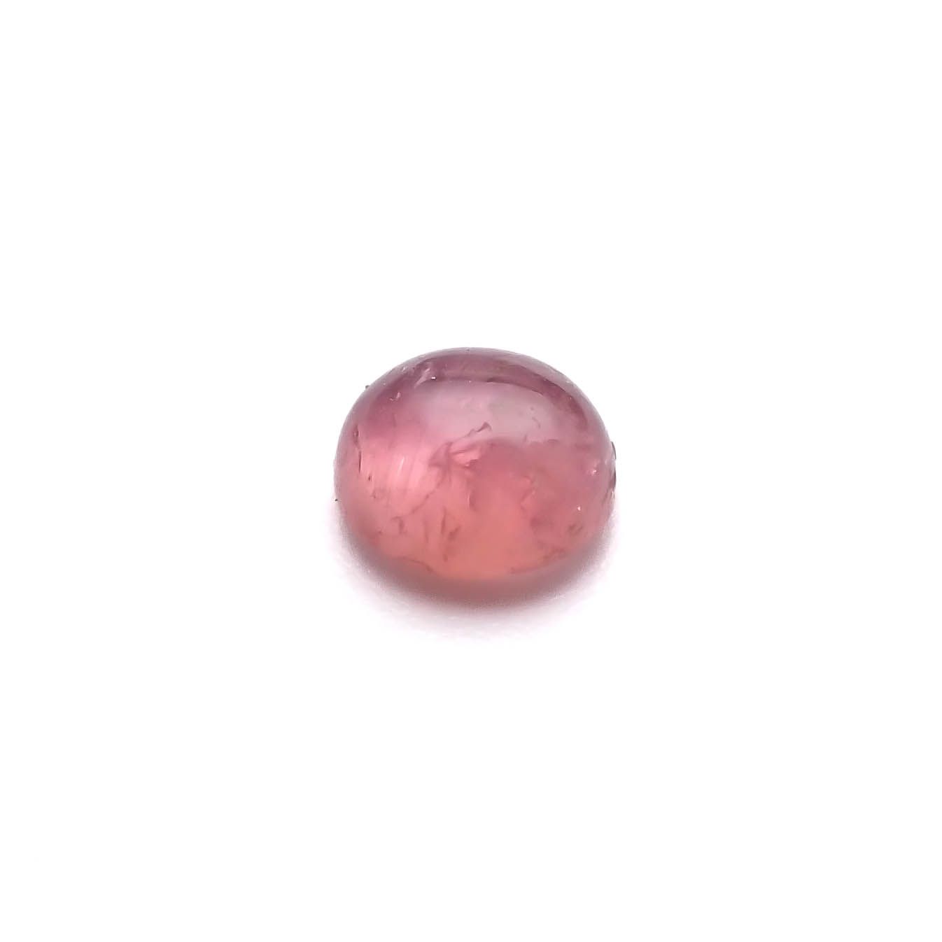 ペツォッタイトキャッツアイ（ラズベリル）(宝石名ペツォッタイト・キャッツアイ)マダガスカル産 0.463ct ソ付(彩珠)[240125876]4.7x4.5mm前後