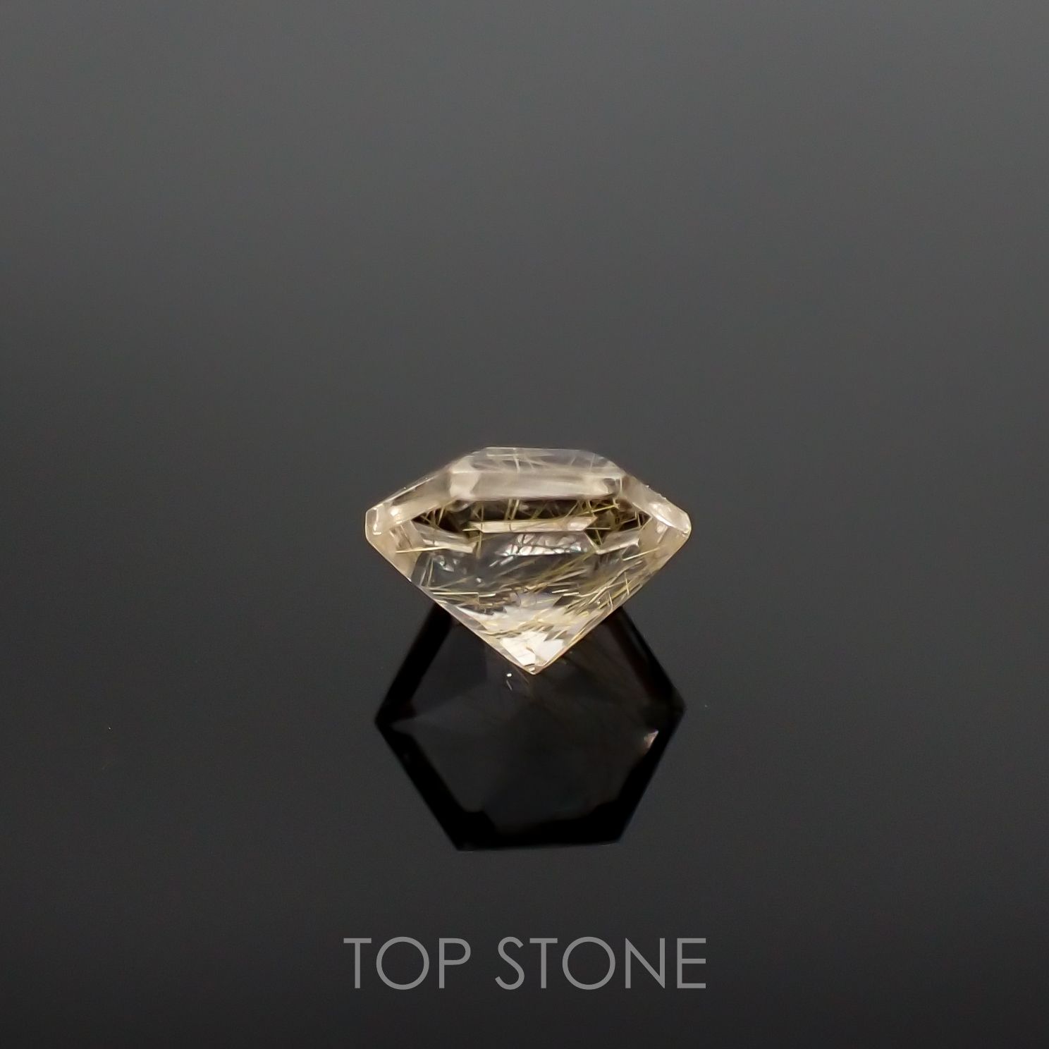 ◇ヘキサゴンカット◇ルチルクォーツSA ブラジル産 ルース 0.55ct[210611301]5.1×5.1mm前後